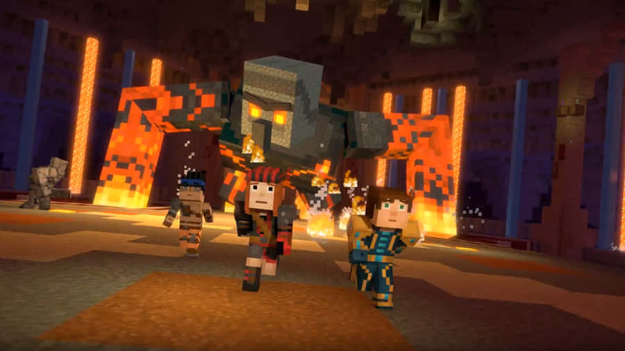 Minecraft Story Mode Adventure Awaits Wallpaper