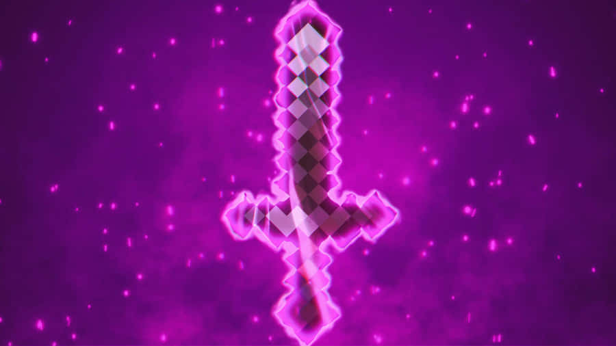 Minecraft Weapons In Action Wallpaper