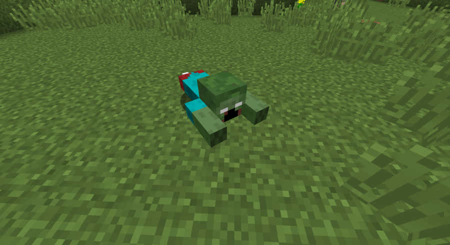 Minecraft Zombie In Action Wallpaper