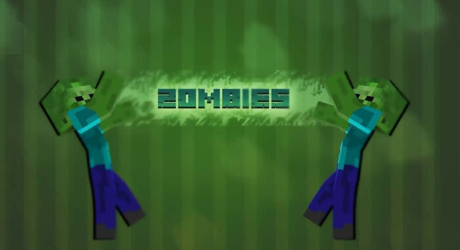 Minecraft Zombie In Action Wallpaper