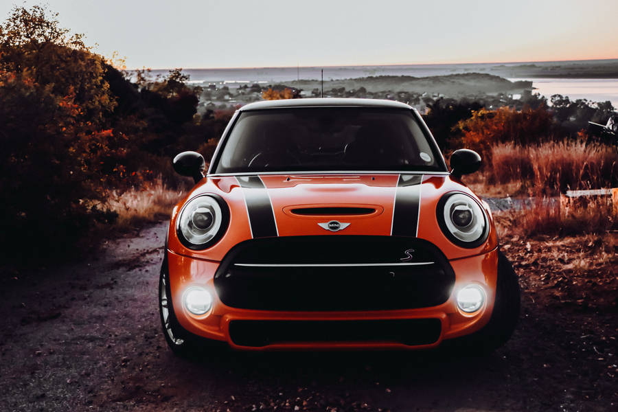 Mini Cooper Burnt Orange Wallpaper