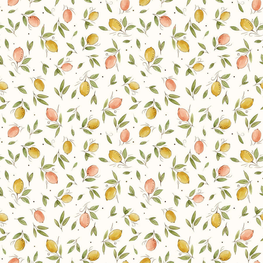 Mini Zesty Lemons Design Wallpaper