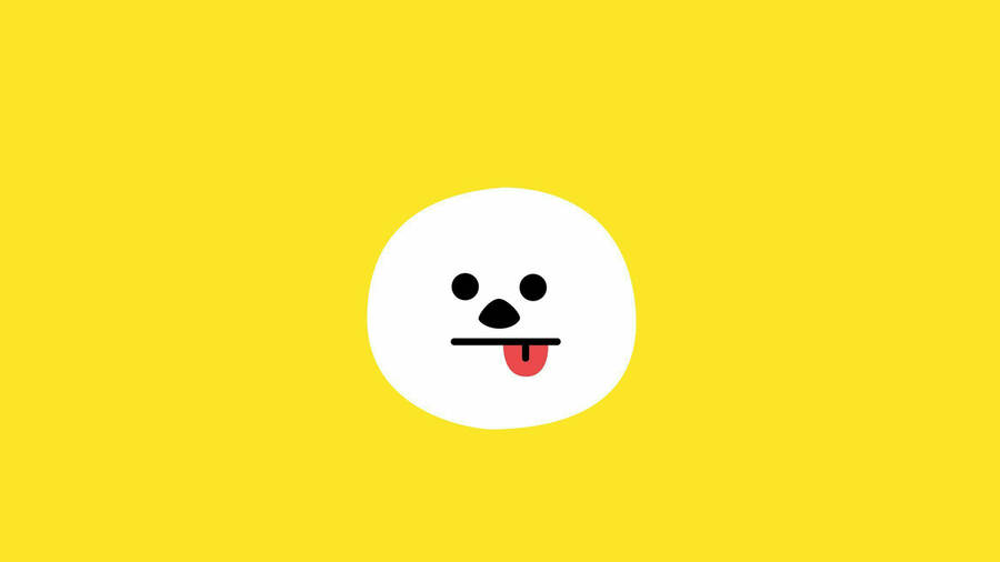 Minimal Chimmy Bt21 In Yellow Wallpaper