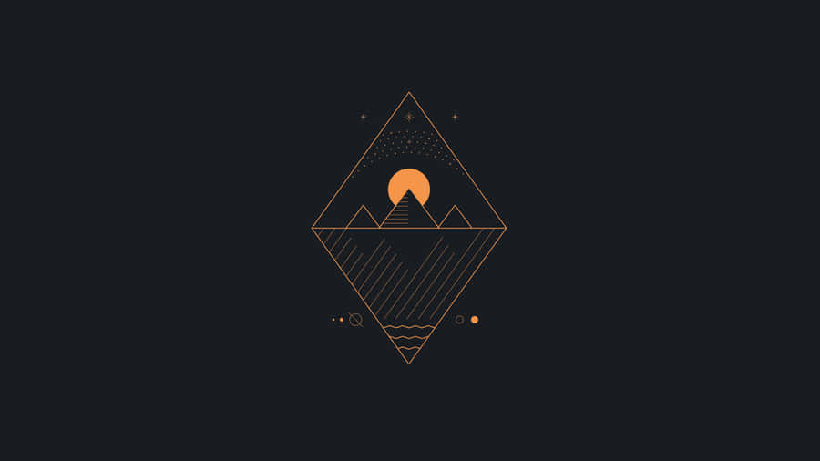 Minimalist Abstract Geometric Pyramid Wallpaper