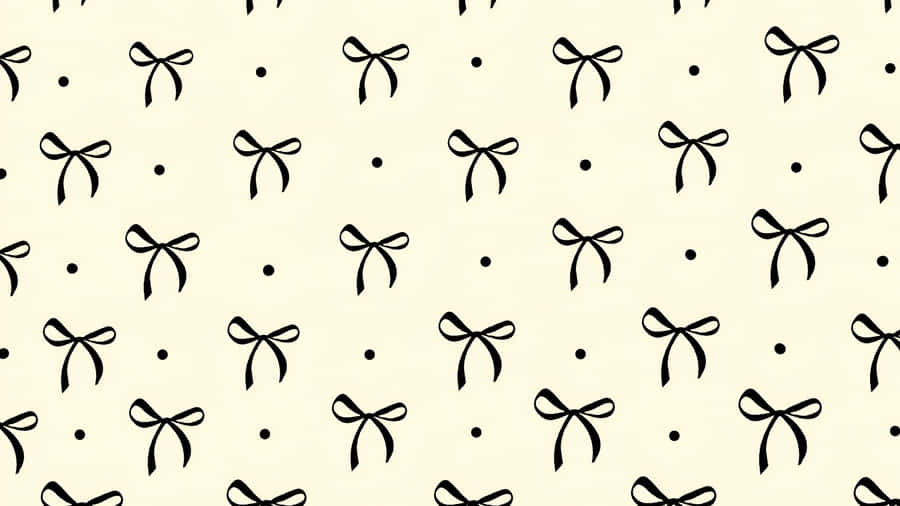 Minimalist Aesthetic Bow Pattern Wallpaper