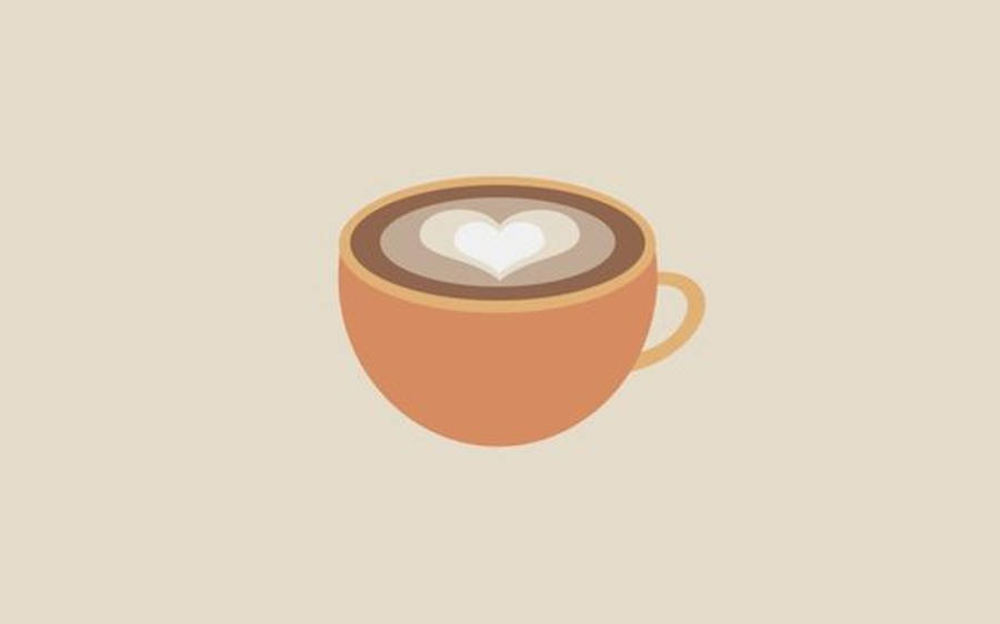 Minimalist Aesthetic Cup Of Cappuccino Wallpaper