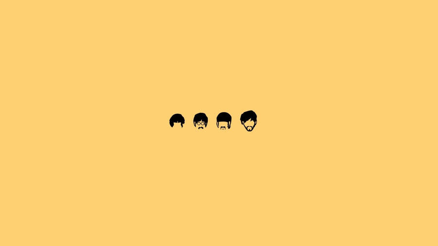 Minimalist Aesthetic Desktop Beatles Icon Wallpaper