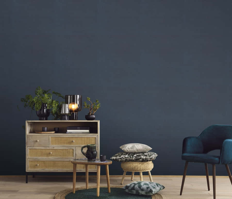 Minimalist And Chic Living Area Design Wallpaper