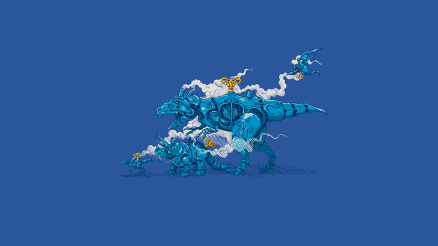 Minimalist Animal Art On A Bench Wallpaper