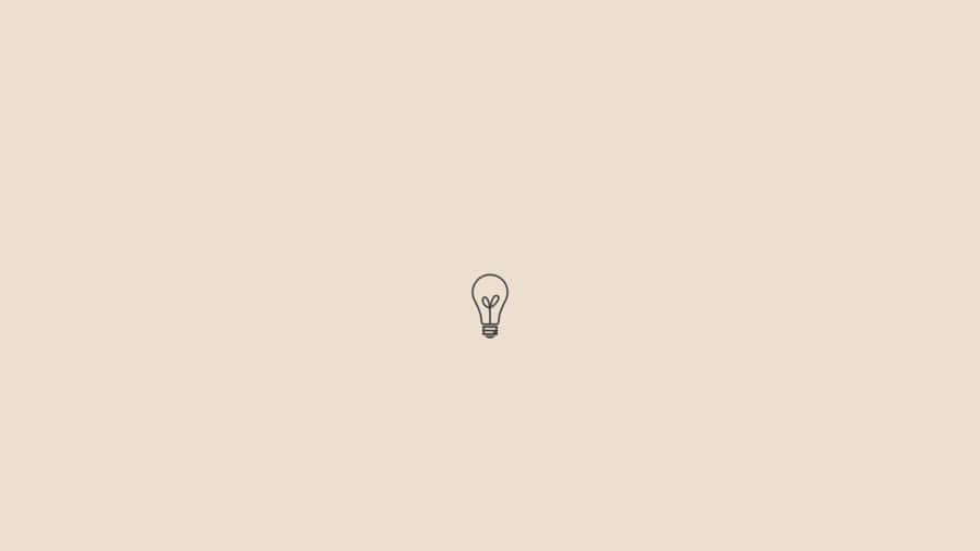 Minimalist Beige Lightbulb Idea Wallpaper