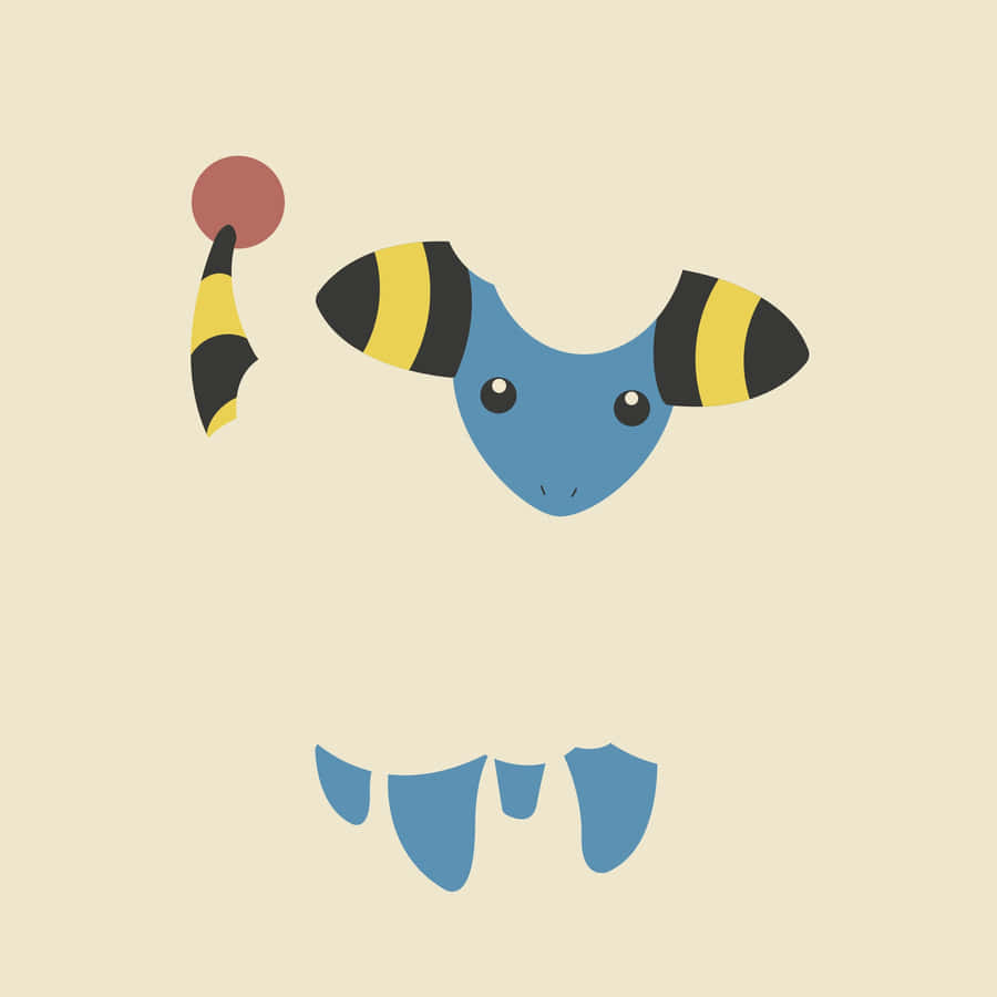 Minimalist Beige Mareep Art Wallpaper