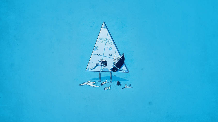 Minimalist Bermuda Triangle Wallpaper