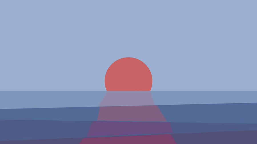 Minimalist Blue Geometric Design Wallpaper