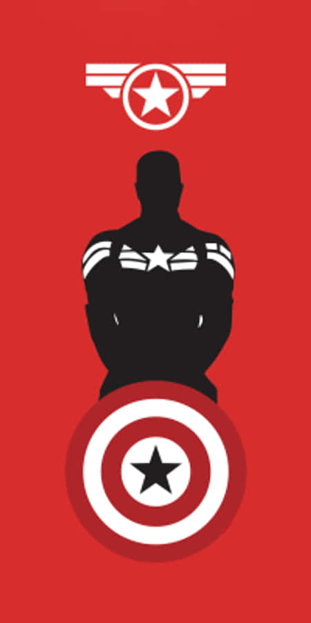 Minimalist Captain America Android Wallpaper