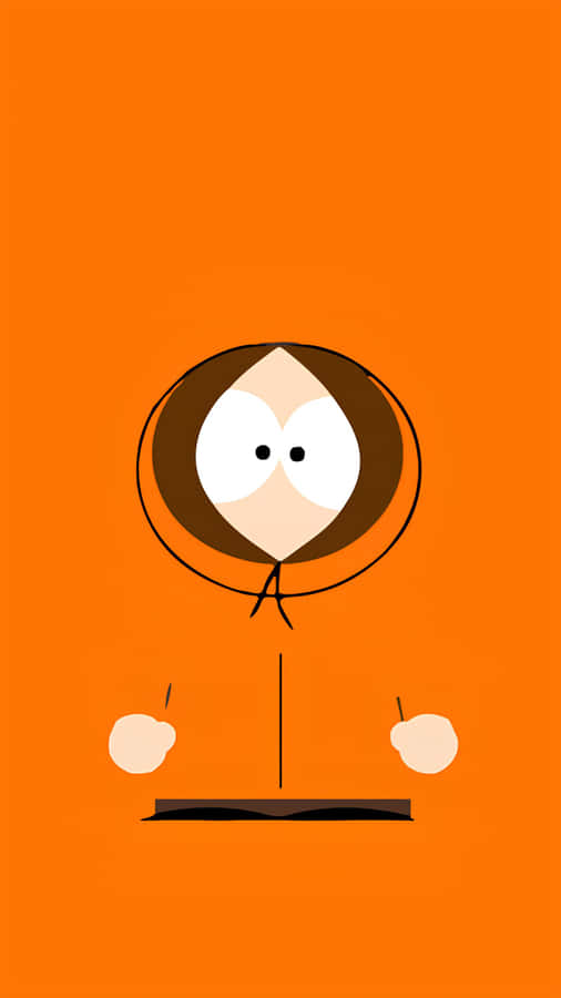 Minimalist Character Artwork Orange Background Wallpaper