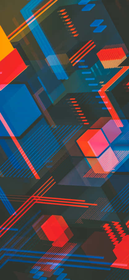 Minimalist Colorful Shapes Wallpaper Wallpaper