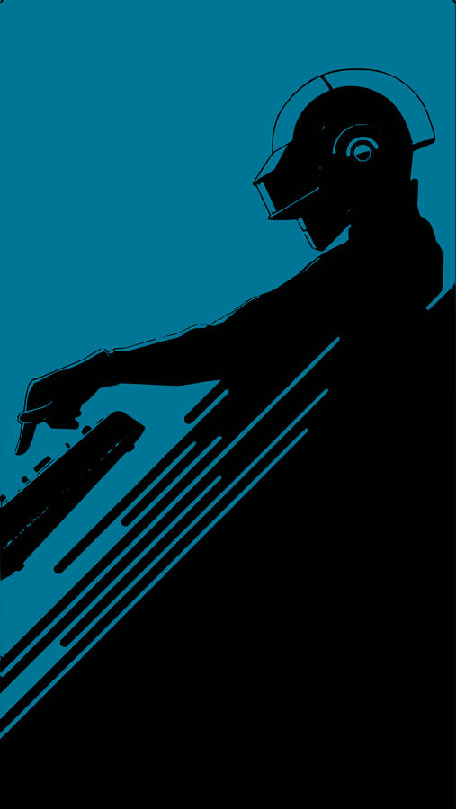 Minimalist Daft Punk Phone Wallpaper