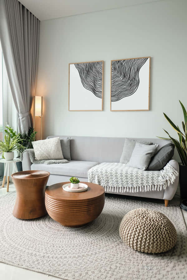 Minimalist Design Concept With Geometric Shapes Wallpaper