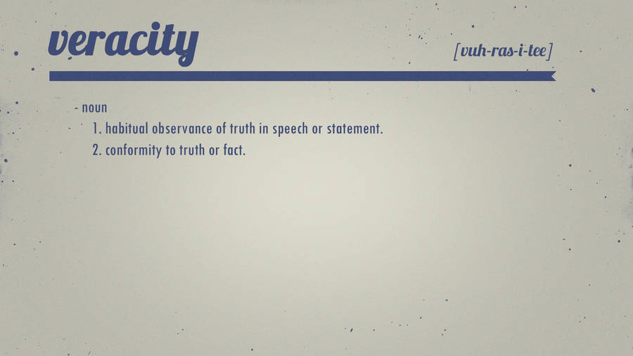 Minimalist Dictionary Veracity Meaning Wallpaper