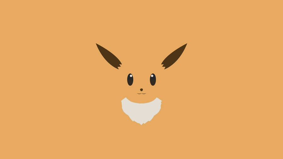 Minimalist Eevee In Pokémon Desktop Wallpaper
