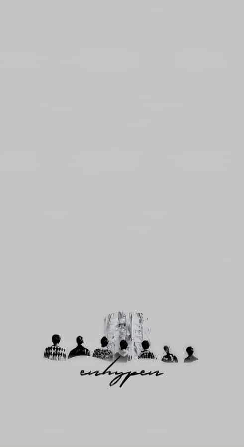 Minimalist Enhypen Silhouette Art Wallpaper