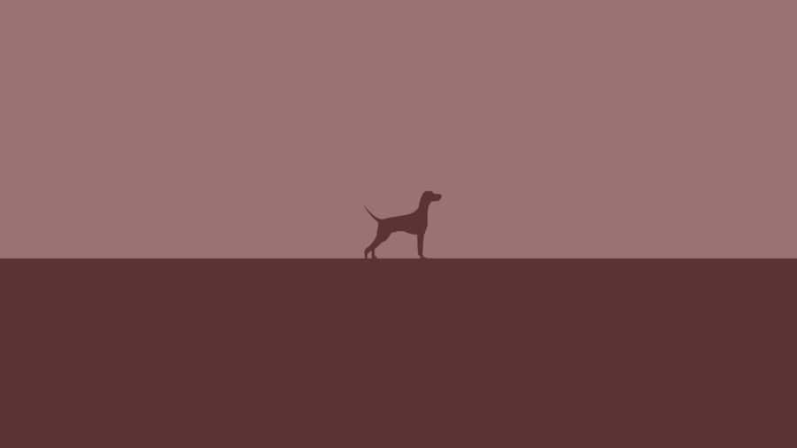 Minimalist Fox In The Forest Wallpaper