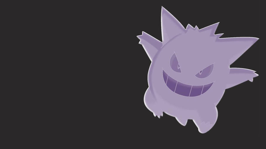 Minimalist Gengar Silhouette Wallpaper