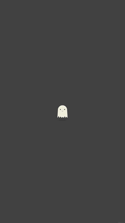 Minimalist_ Ghost_on_ Dark_ Background Wallpaper