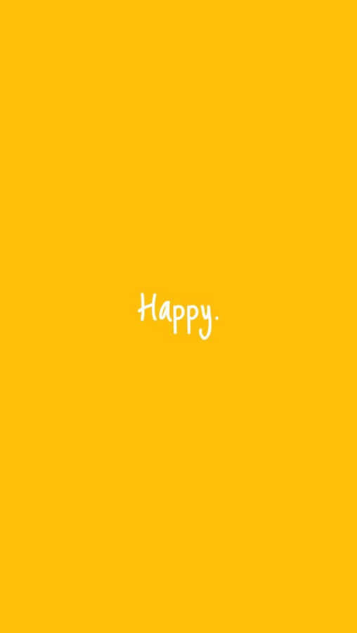 Minimalist Happy Cute Pastel Yellow Wallpaper