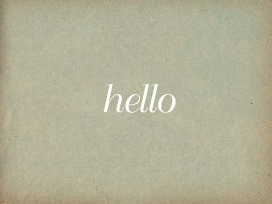 Minimalist Hello Lock Screen Wallpaper Wallpaper