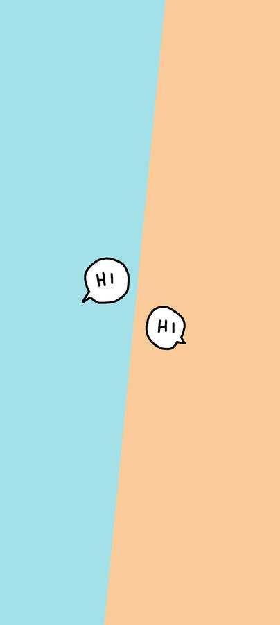 Minimalist Hi Bubble Speeches Wallpaper