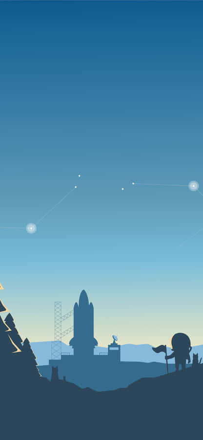 Minimalist Iphone With Abstract Wallpaper Wallpaper