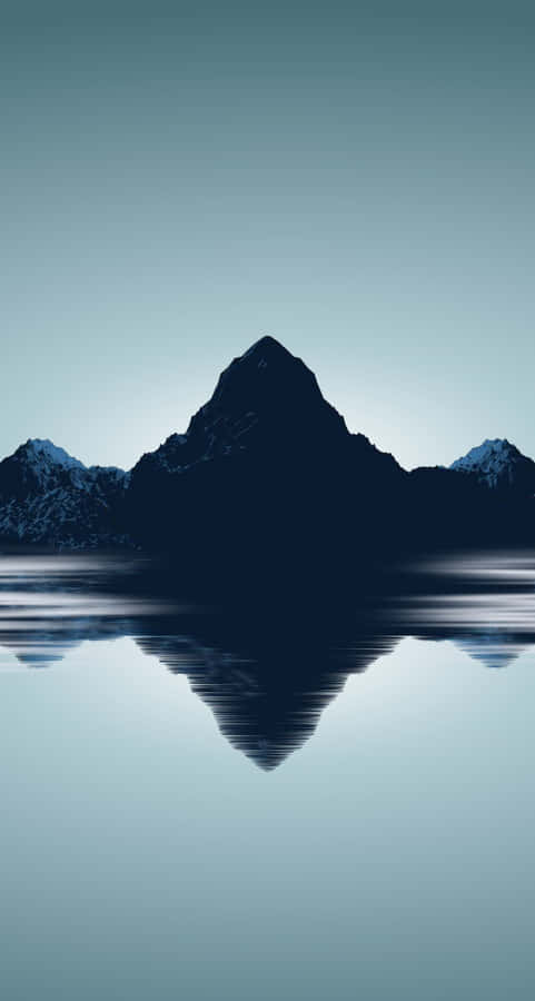 Minimalist Iphone X Symmetrical Mountain Reflection Wallpaper