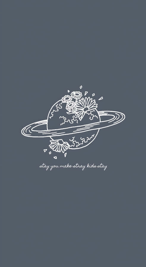 Minimalist Kpop Planet Art Wallpaper