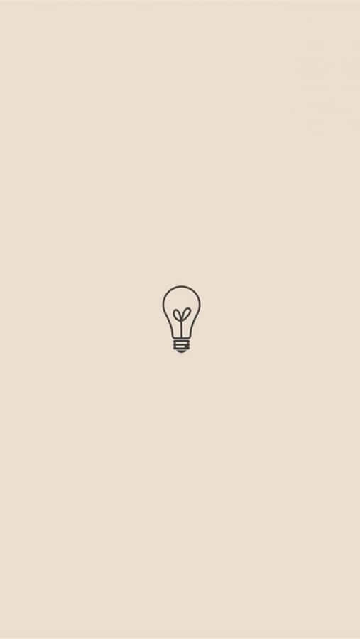 Minimalist Lightbulb Idea Concept Wallpaper