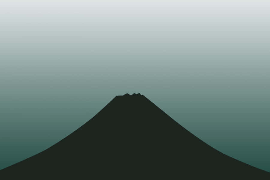 Minimalist Mountain With Perfect Cone Shape Wallpaper