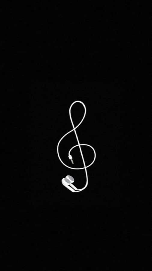 Minimalist_ Musical_ Clef_ Earphones Wallpaper