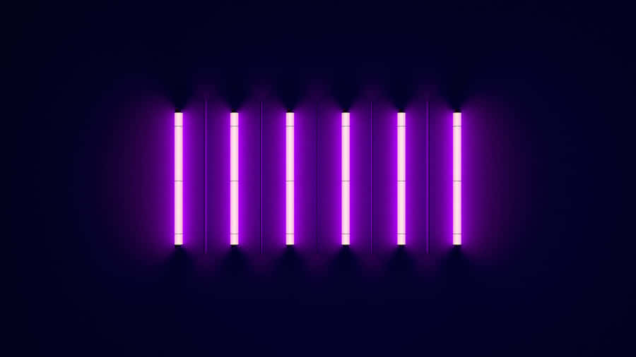 Minimalist Neon Lights In Darkness Wallpaper