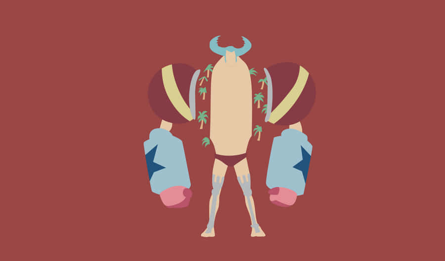 Minimalist One Piece Iron Man Franky Wallpaper