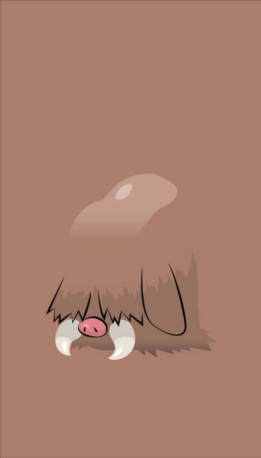 Minimalist Piloswine Phone Wallpaper