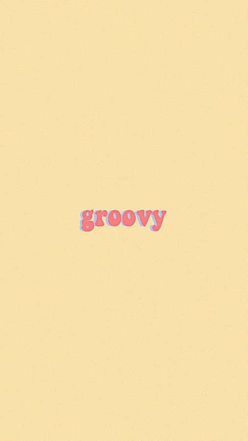 Minimalist Pink Groovy Portrait Typography Wallpaper