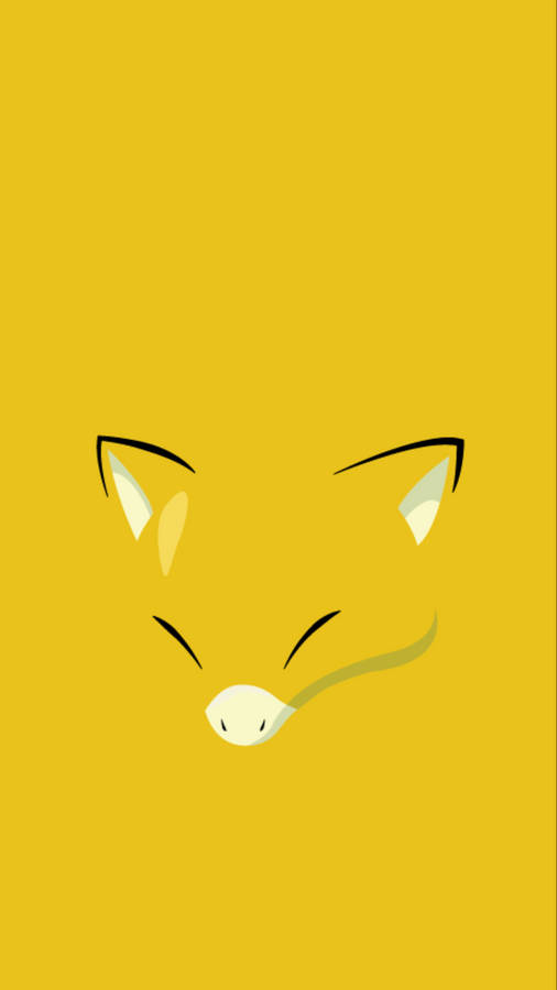 Minimalist Pokémon Abra Phone Wallpaper