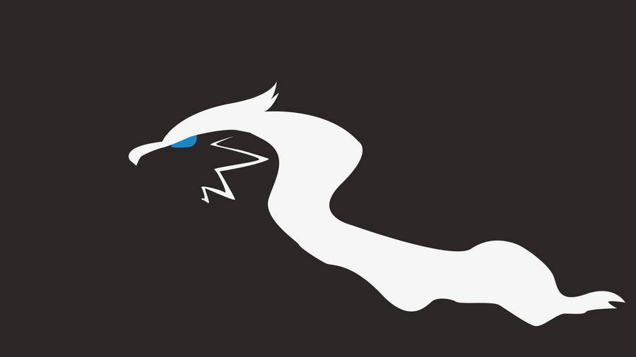 Minimalist Reshiram With Black Backdrop Wallpaper