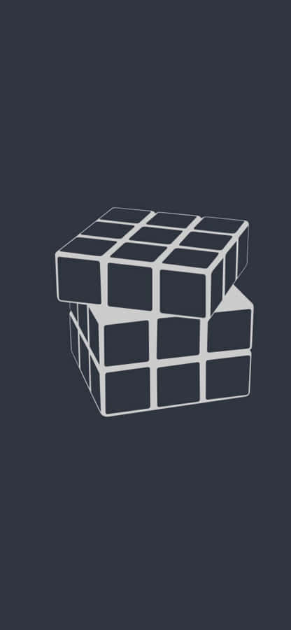 Minimalist Rubiks Cube Illustration Wallpaper
