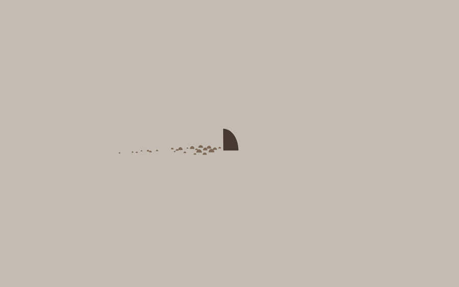 Minimalist Shark Fin Art Wallpaper