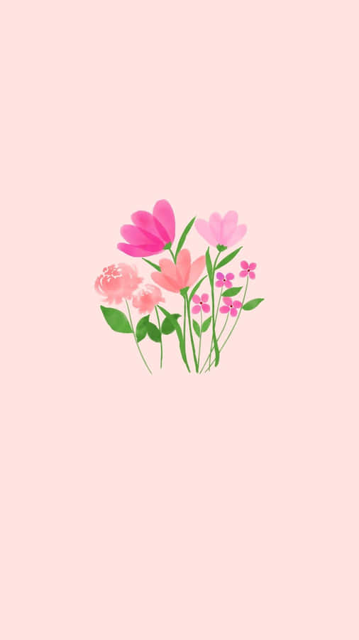 Minimalist Spring Floral Aesthetic.jpg Wallpaper