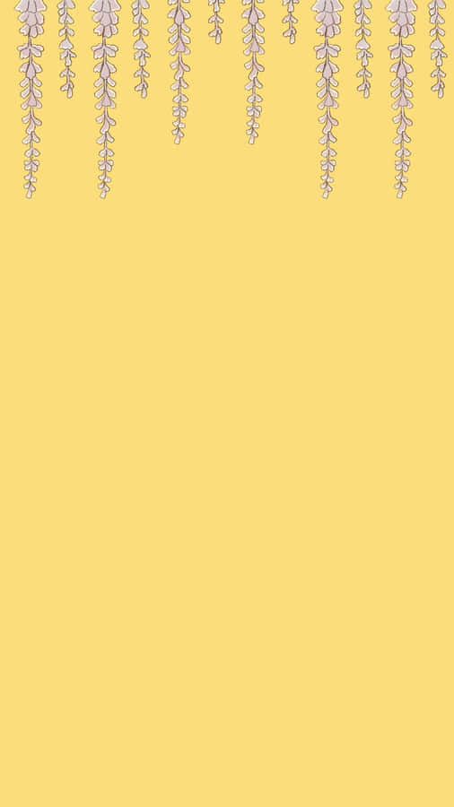 Minimalist Spring Wisteria Yellow Backdrop Wallpaper