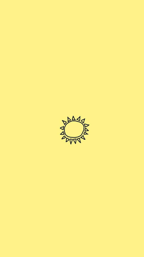 Minimalist Sun Cute Pastel Yellow Wallpaper