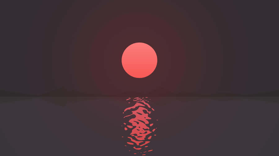 Minimalist Sunset: A Tranquil Escape Wallpaper