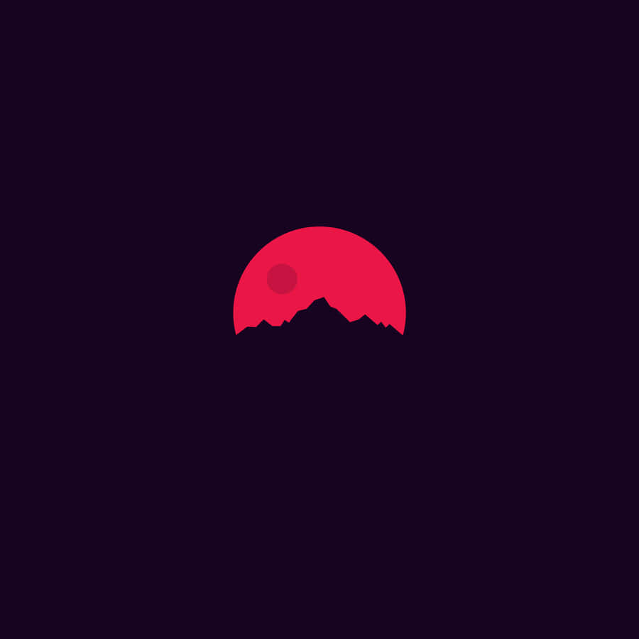 Minimalist Sunset: A Vibrant And Serene Display Wallpaper